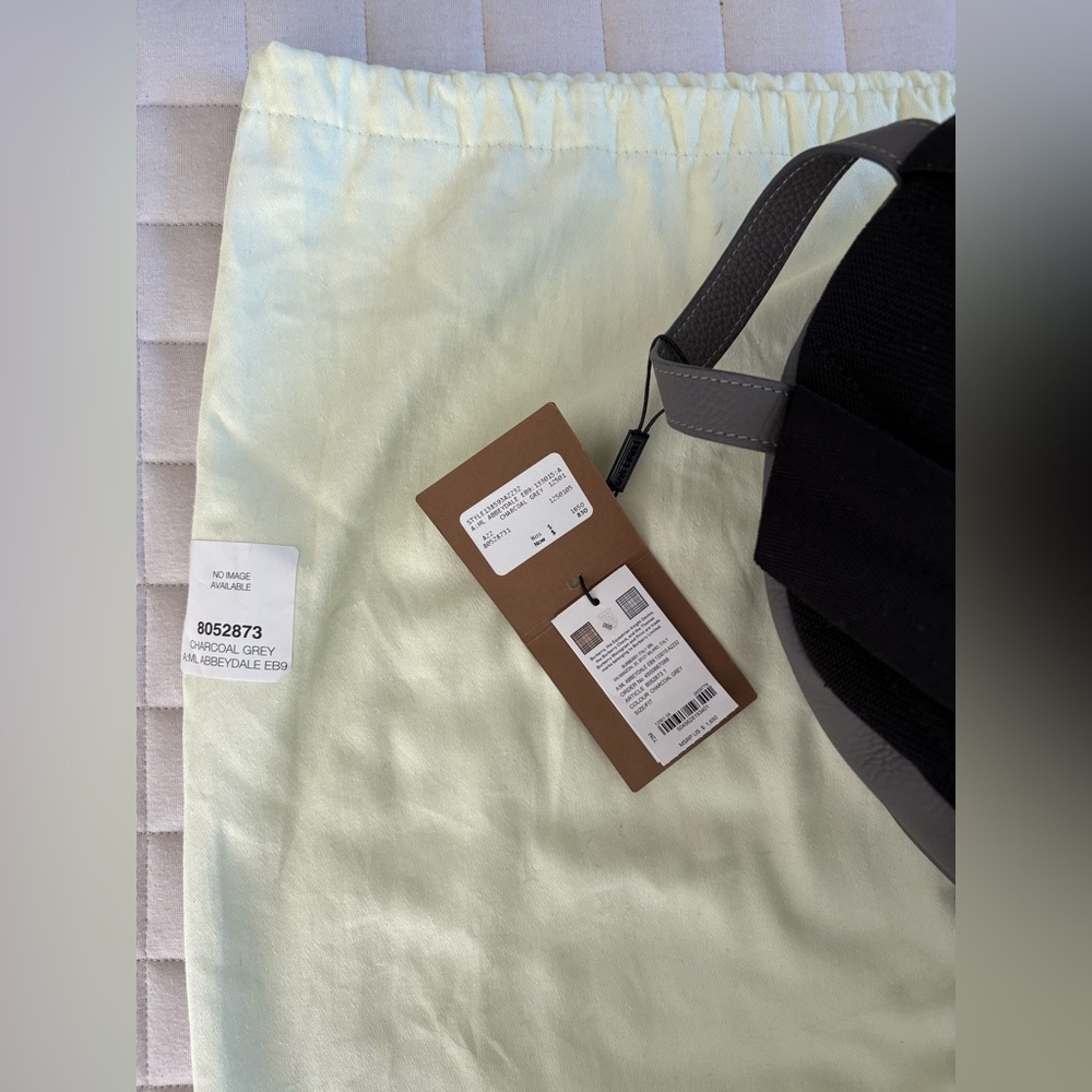 Burberry Charcoal Gray Minimalist Backpack with Embossed Branding - Abbeydale - Picture 6 of 11